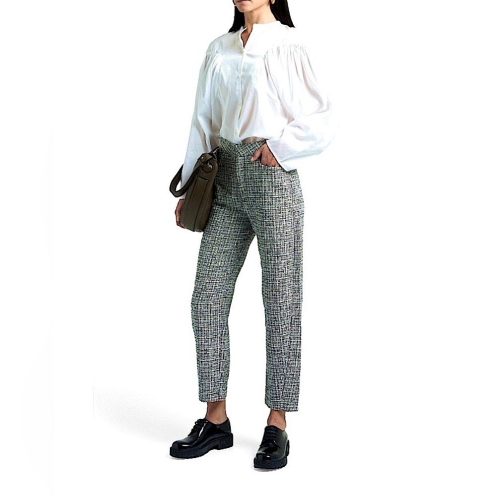 Totême cropped cotton-blend tweed tapered pants